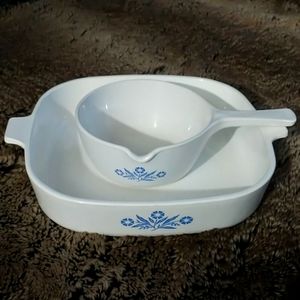 Vintage Corningware cornflower pattern